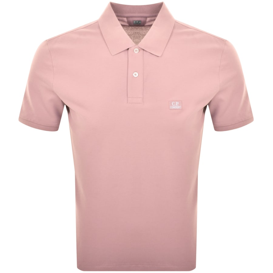 CP Company Stretch Piquet Polo T Shirt Pink | Mainline